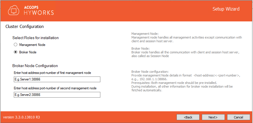 Broker Node Configuration