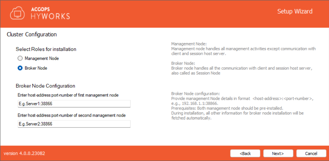 Broker Node Configuration