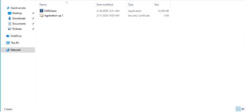 CMS agent setup folder location on the client machine