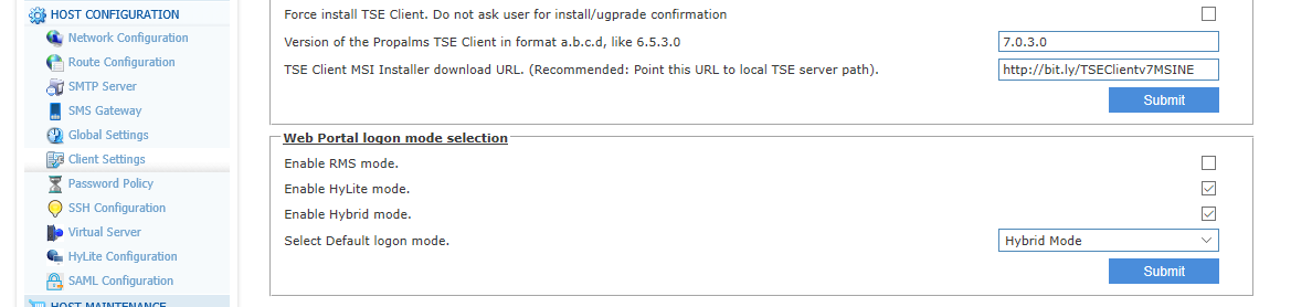 Gateway Configuration