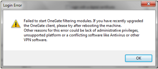 Authentication Error