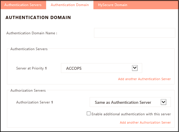 Authentication Domain - Accops HySecure 5.4 Knowledge Center